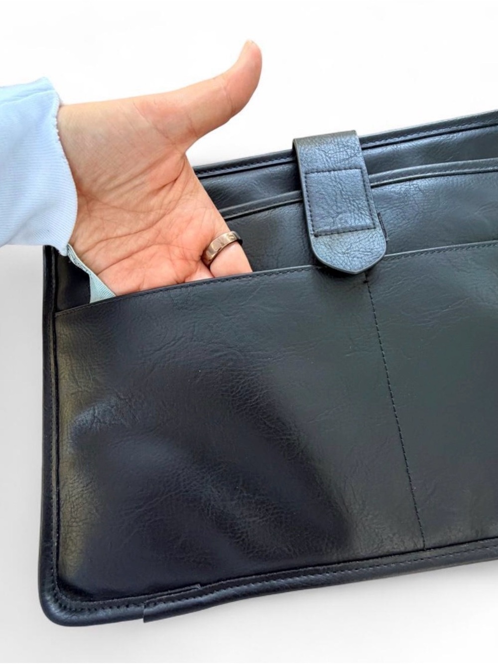 BEIS Black Laptop Sleeve 15x10 Padded Travel Work Case - Picture 6 of 7